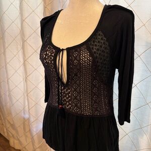 Y2K Hollister Lace Top size XS